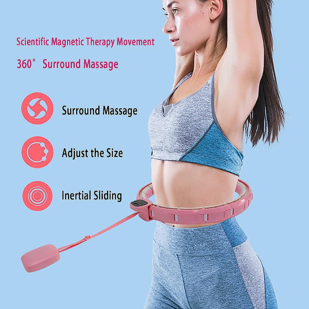 Fitness Adjustable Detachable Fitness Hula Hoop Ring Smart Round Count  Weight Loss Gym Equipment Exercise Smart Hula Hoops