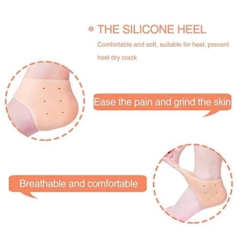 Moisturizing Skin Softening Silicone Gel For Dry Cracked Heel Repair (Multicolour)