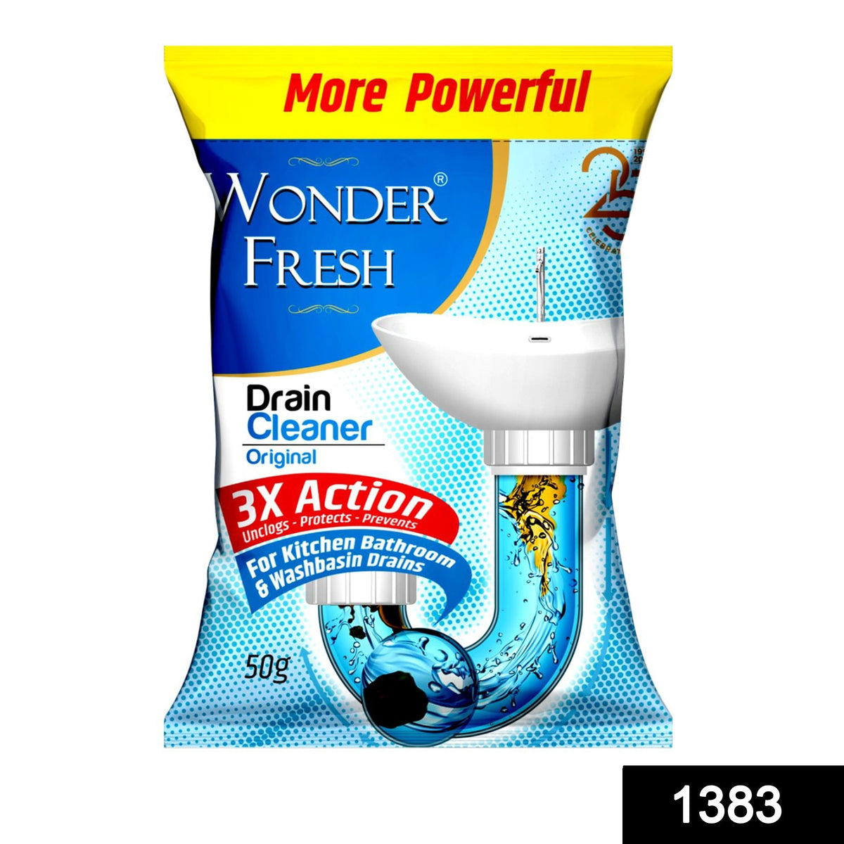 All Pipe Safe Drain Cleaner Powder Clear Clogged Sinks  Pipes 50 Gram Pack
