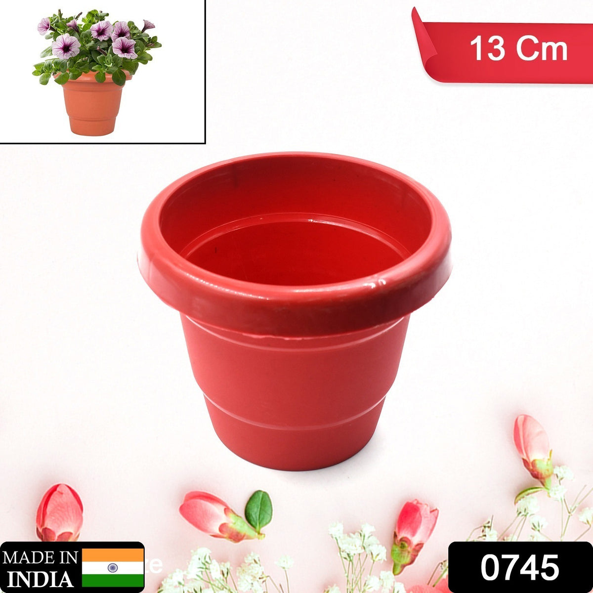 Plastic Heavy Duty Plant Container Potgamla For Indoor Home Decor  Outdoor Balcony Garden 13cm (Pack Of 1 Pc)