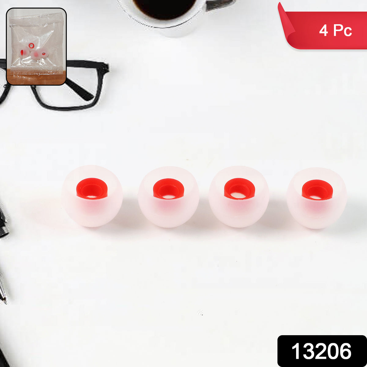 Premium Silicone Earbud Tips - (4 Pc  Set)