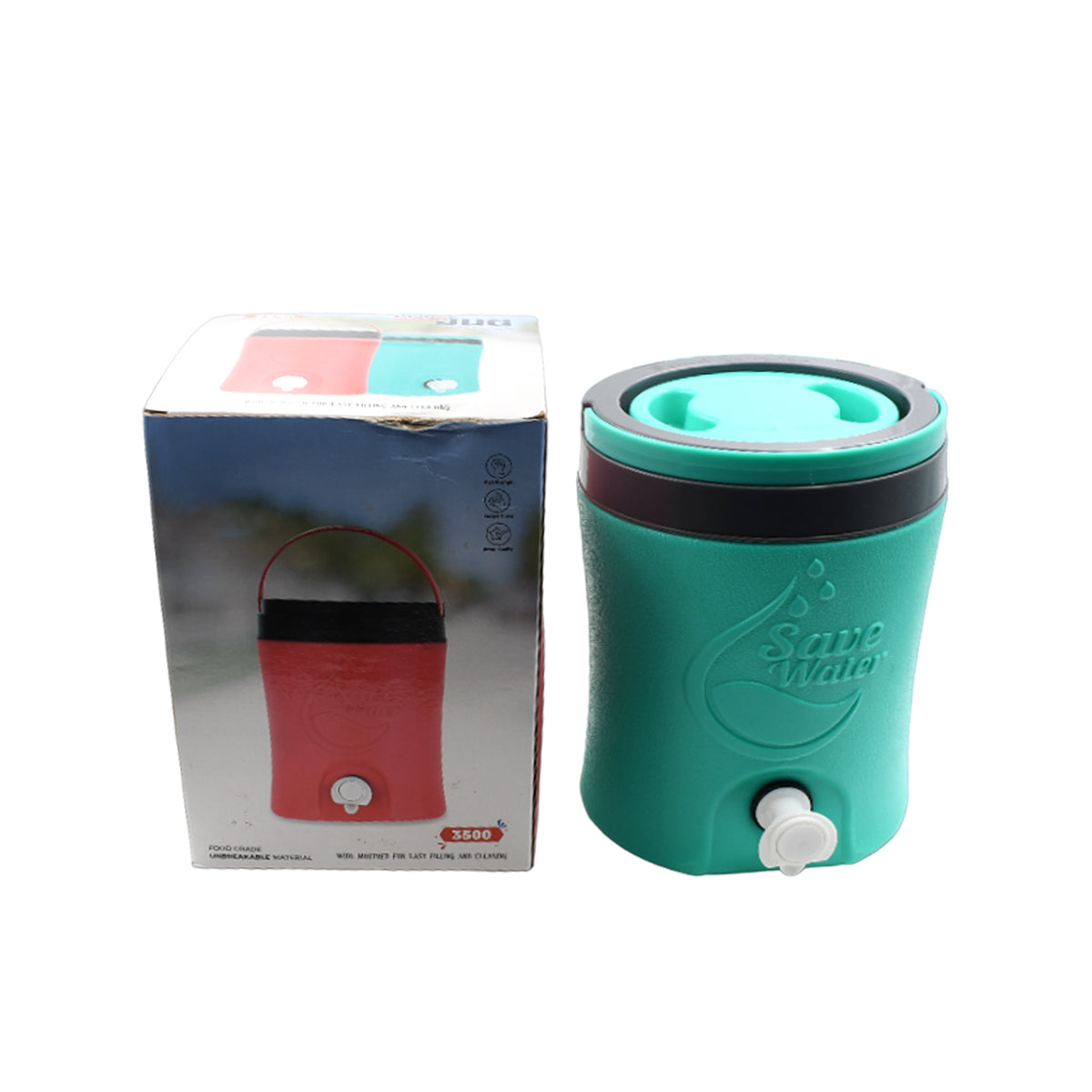 Water Jug Camper With Tap Plastic Insulated Water 3.5 Liter Water Storage Cool Water Storage For Traveling Water Jug 3.5 Ltr