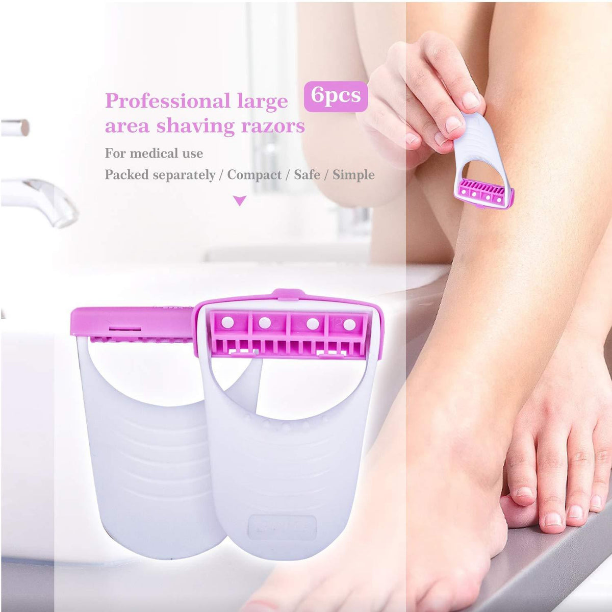 Disposable Body Skin Hair Removal Razor For Women  Pack Of 6