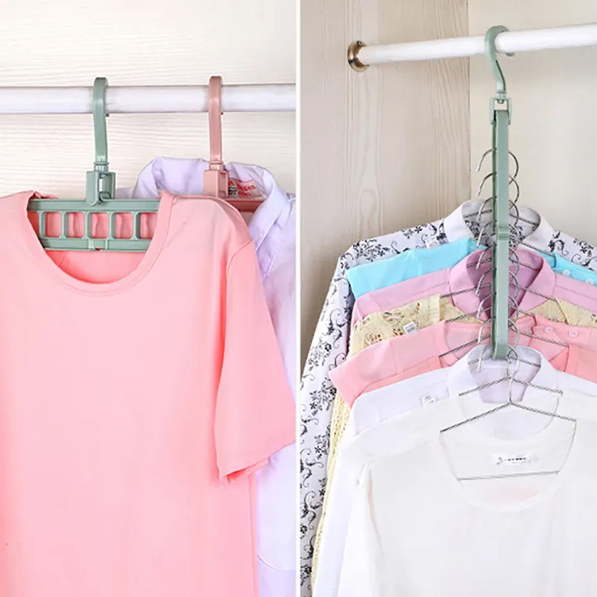 Hole Plastic Hanger Hanging Hook Indoor Wardrobe Clothes Organization Storage Balcony Windowsill Suit Racks