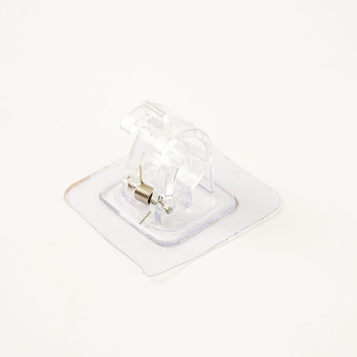 Self-adhesive Transparent Wall With Spring-loaded Anti-slip Clip (1 Pc)