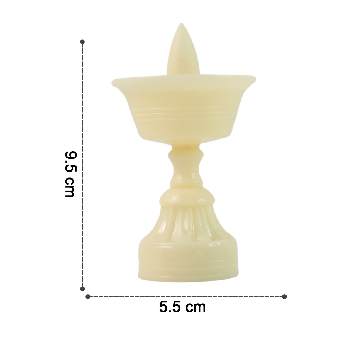 Set Of 8 White Water Sensor Led Diyas