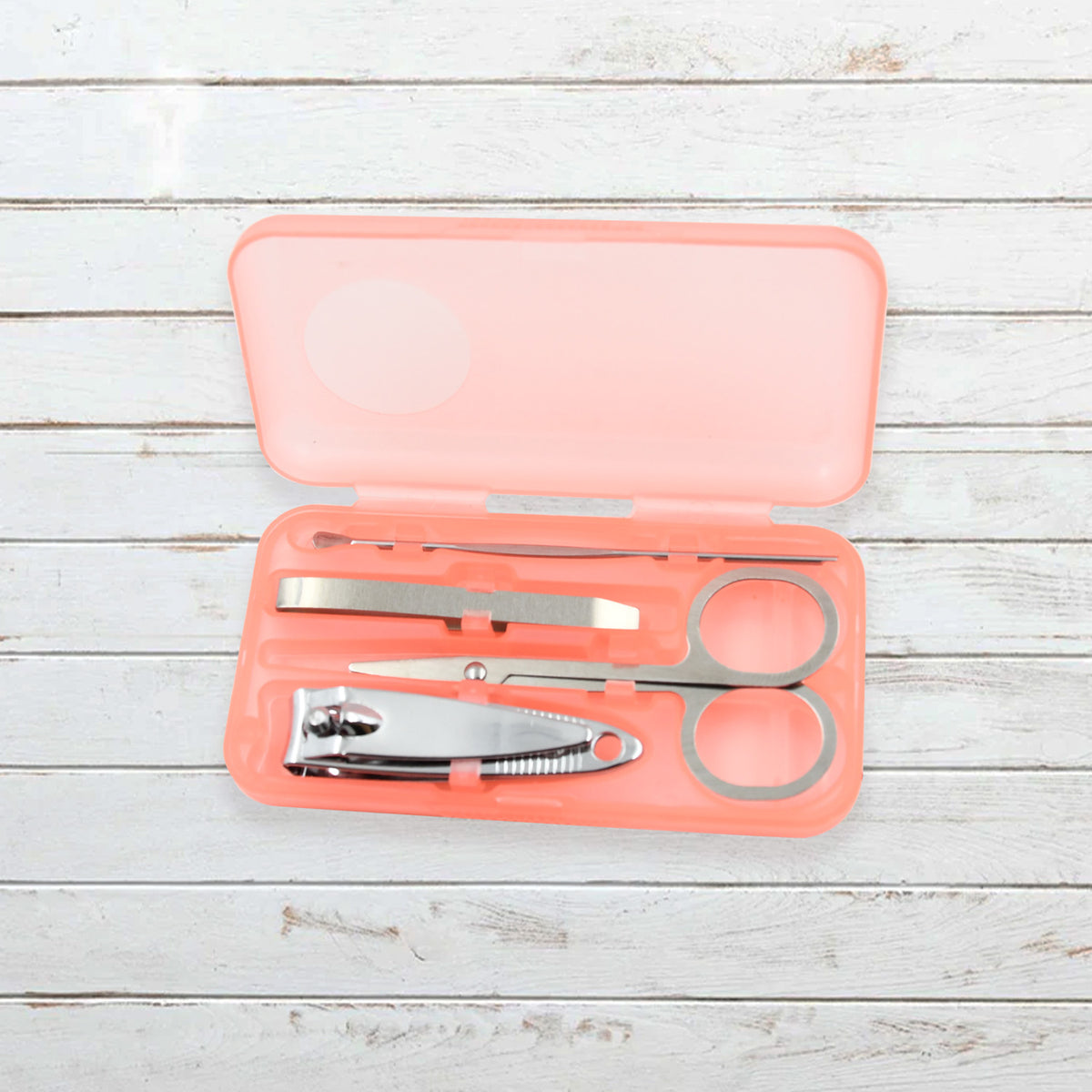 Mini Nail Clipper Set Beauty Nail Tool Set Multifunctional Beauty Set With Plastic Storage Case  (4 Pc Set)