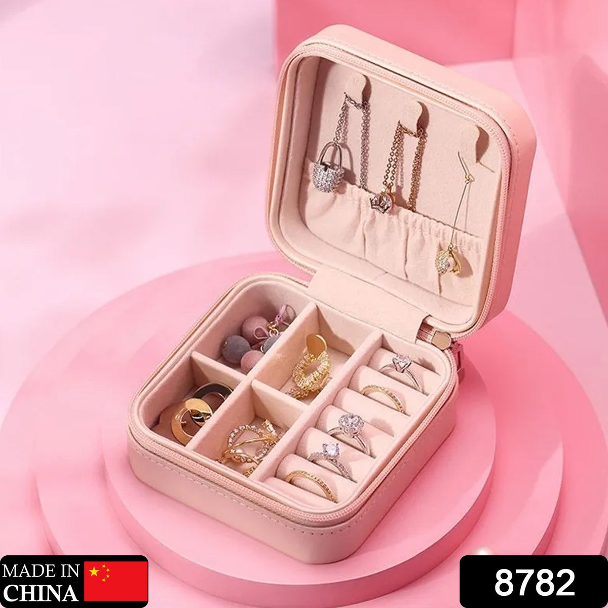Jewellery Box For Women Mini Portable Jewelry Box Organiserpu Leather Jewlerrying Display Holder Small Travel Jewellery Box For Girls Women Mother Daughte Travel Ring Pendant Earring Necklace Storage Case