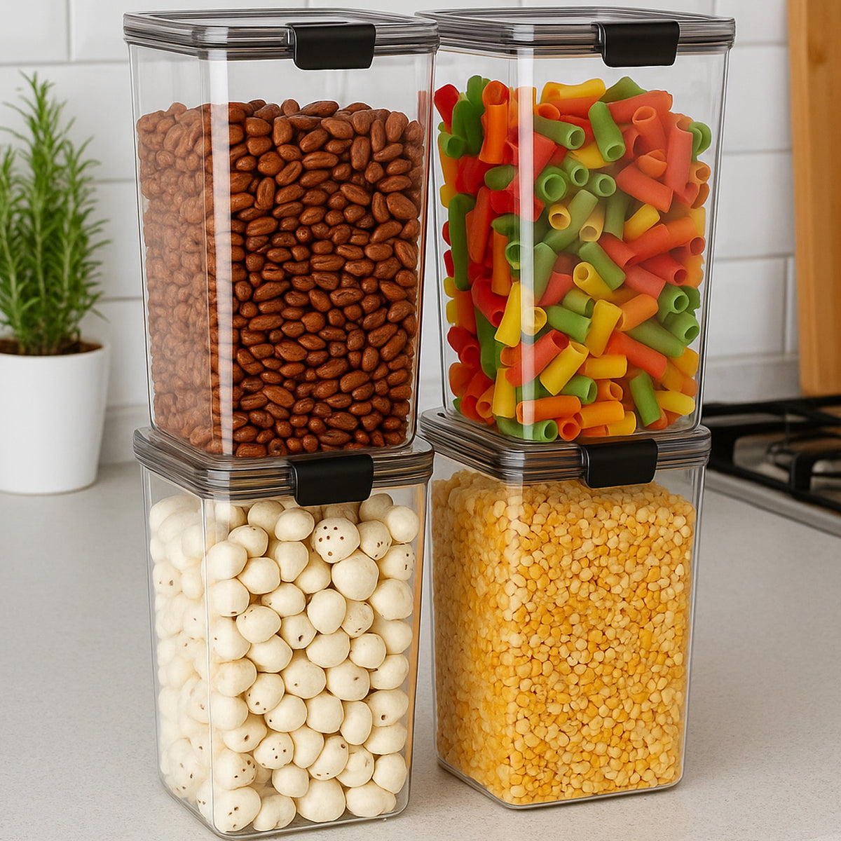 1700 Ml Airtight Lock  Lock Plastic Storage Container (1 Pc)