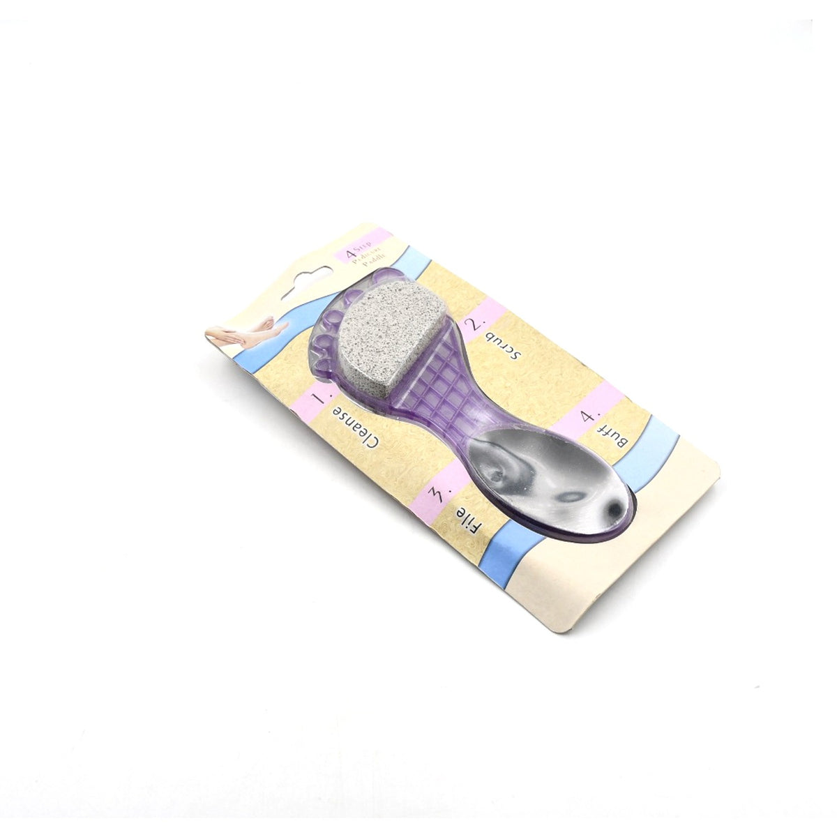 4 In 1 Pedicure Tool For Rough  Dry Feet Dual-sided With Pumice Stone Soft Brush Steel Scrubber  Emery File Softens Hard Foot Corns  Calluses Cleanses  Smoothens Dull Feet