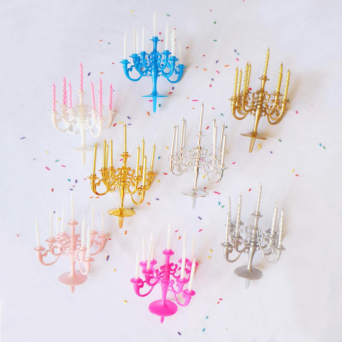 Luxury Birthday Candles Special Cake Candles Stand Party And Event Unique Candle Cake Topper With 9 Candles Cake Candle Holders Cake Decorations Romantic Propose Candles