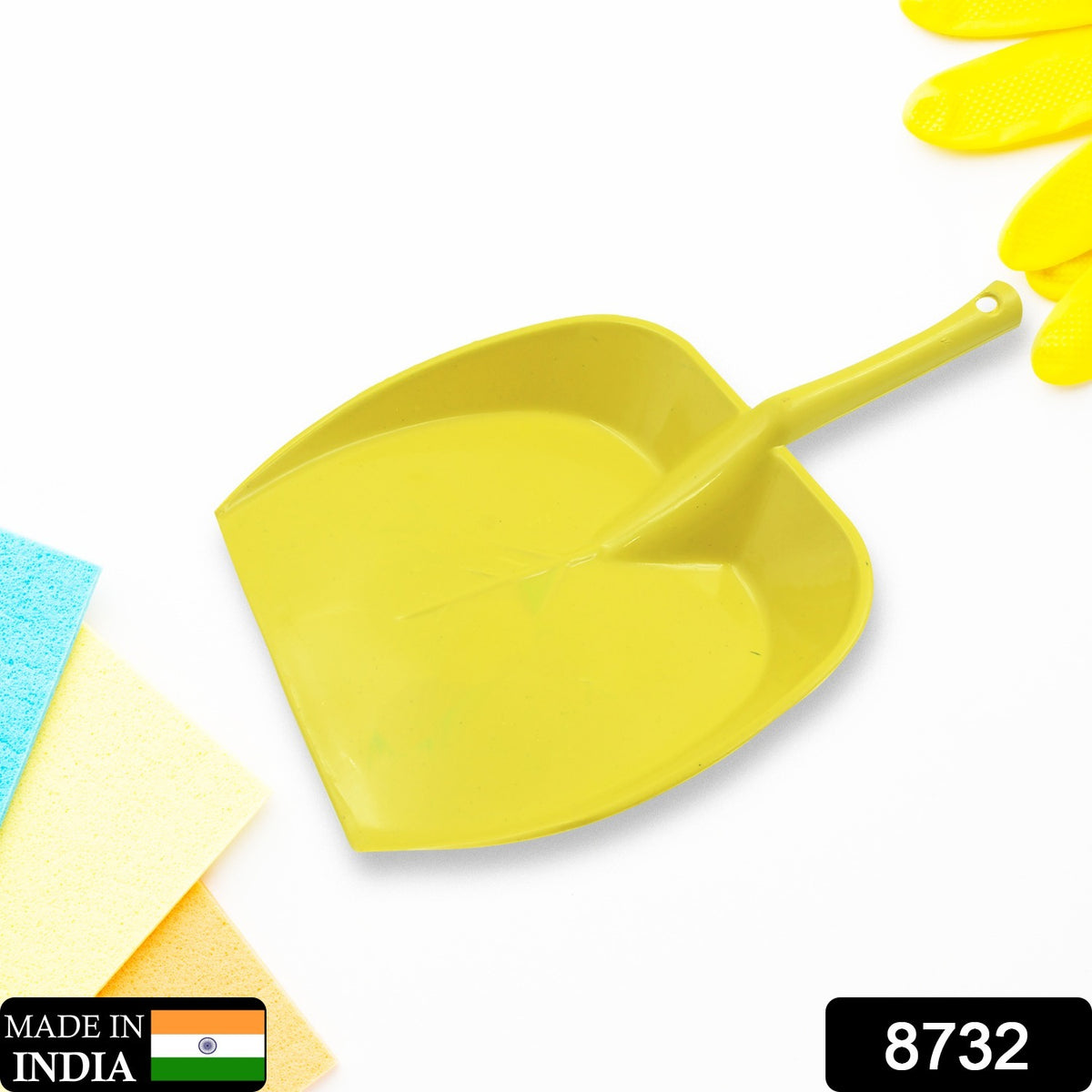 Dustpan With Long Handle Dust Collection Dust Pan Tray For Kitchen Home Office Bathroom Etc (1 Pc  Multicolor )