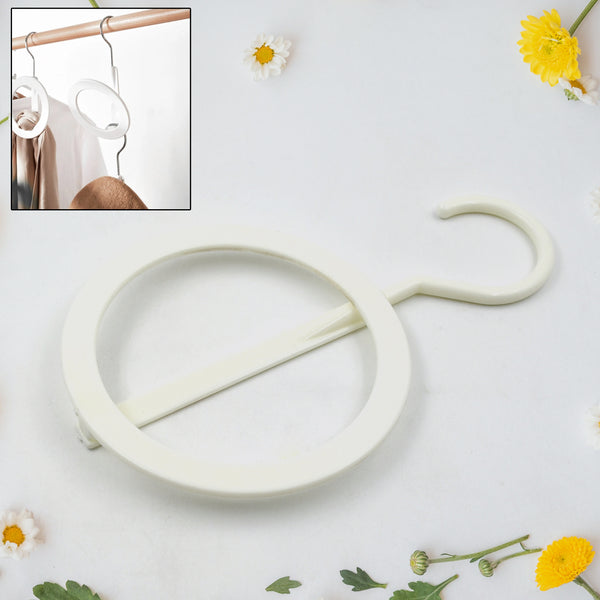 1Plastic Circle Hanger Hat Closet Joint Hanger Rings Hanger Hat Storage Towel Hanger Hook Bag Hanger Storage For Wall Door Closet Bathroom (1 Pc)
