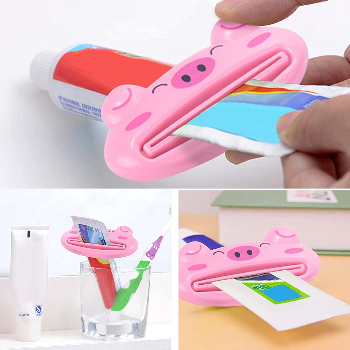 Toothpaste Tube Squeezer 3.5inch Animal Toothpaste Squeezer Tube Squeezer Toothpaste Clip For Extruding Toothpaste Facial Washing Milk Tomato Sauce And Other Tubular Items ( 1 Pc )