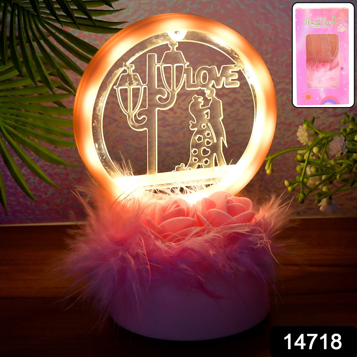 Romantic Round Love Couple Decorative Showpiece (1 Pc)