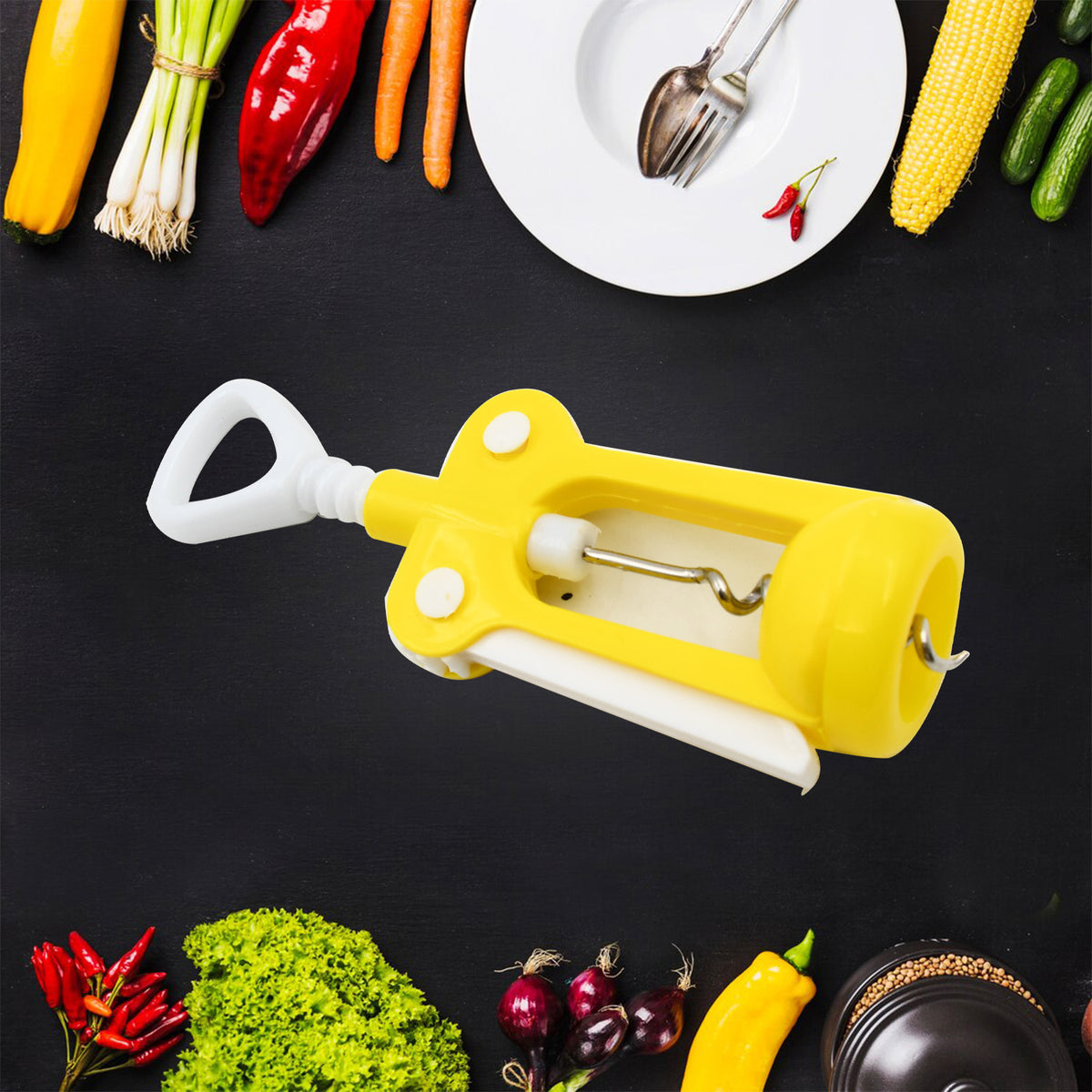 Multifunction Kitchen Tools Stainless Steel And Plastic Kitchen Knife And Scissor Ideal Accessory Set For Kitchen