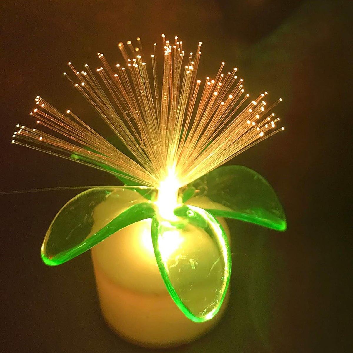 Fiber Optic Light Mini Color Change Led Table Centerpieces  Light Up Candle - Pack Of 12