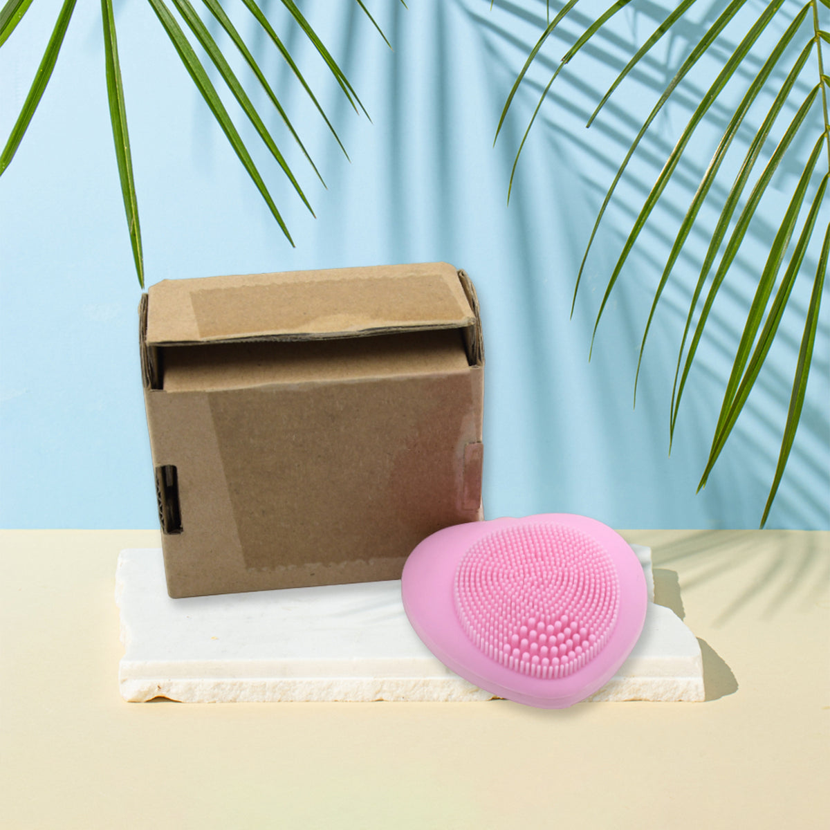 Waterproof Face Wash Brush Face Scrubber Facial Cleansing Brush Exfoliating Silicone Face Hot Compress Scrubber Cleaning For Deep Skin Care Heart Shaped For Women For Home