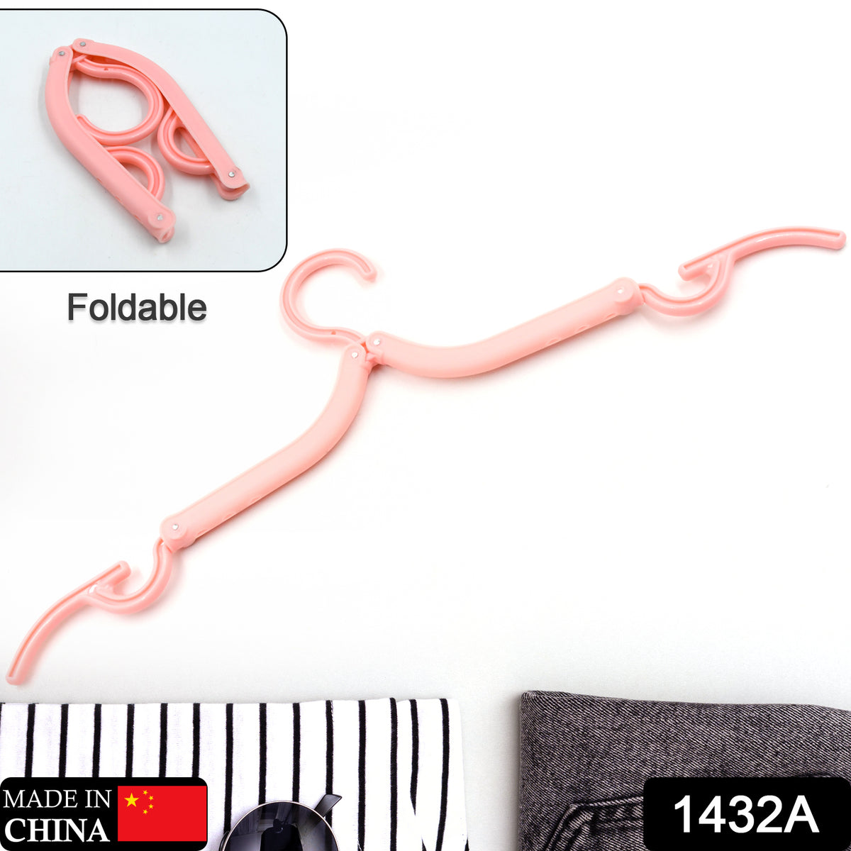 Travel Hangers With Clips Portable Folding Clothes Hangers For Scarves Suits Trousers Pants Shirts Socks Underwear Travel Home Foldable Clothes Drying Rack