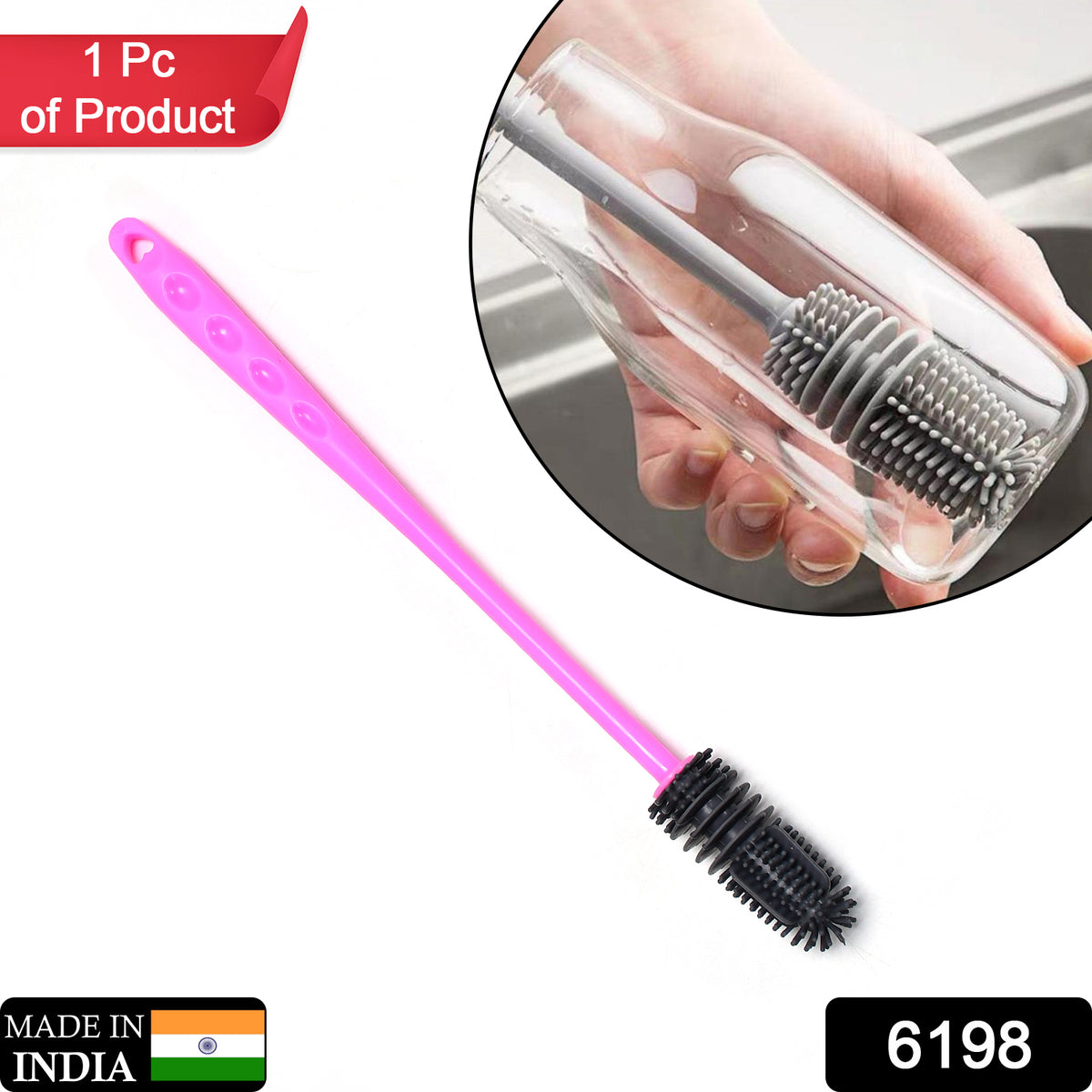 Long Bottle Cleaning Brush For Washing Water Bottle Narrow Neck Containers