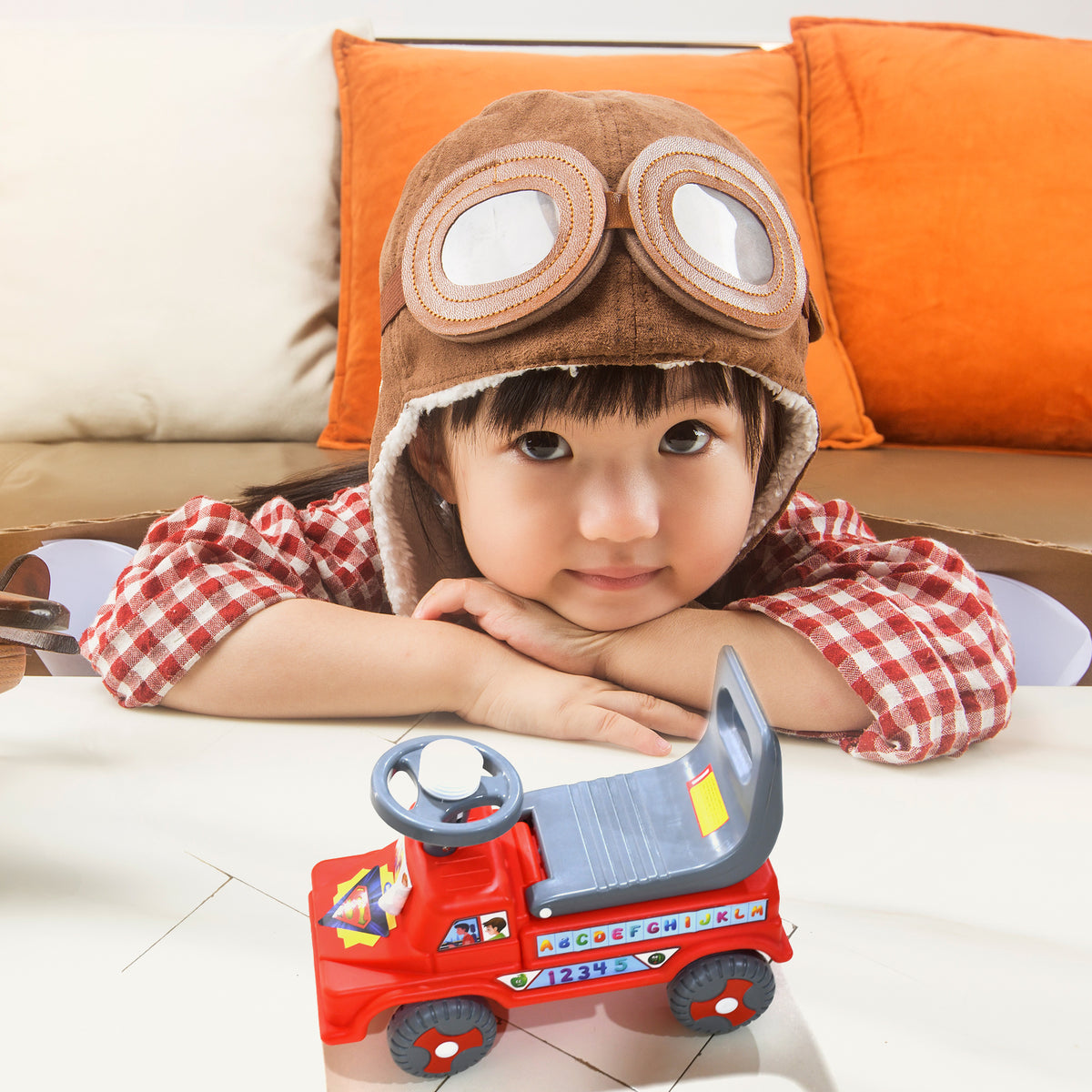 Kids Baby City Ride On Push Car Ride With Backrest Musical Horn For Children Kids Toy Ride-on Kids Toys Toddler Baby Toy Baby Car Suitable For Kids Boysgirls