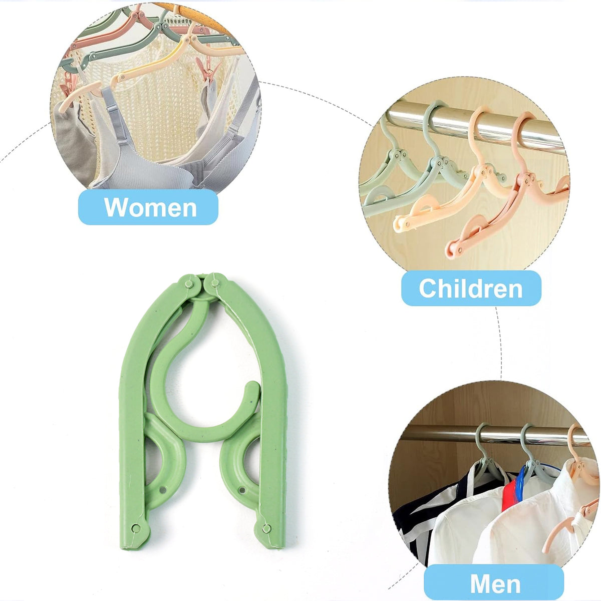 Travel Hangers Portable Folding Clothes Hangers (1 Pc)