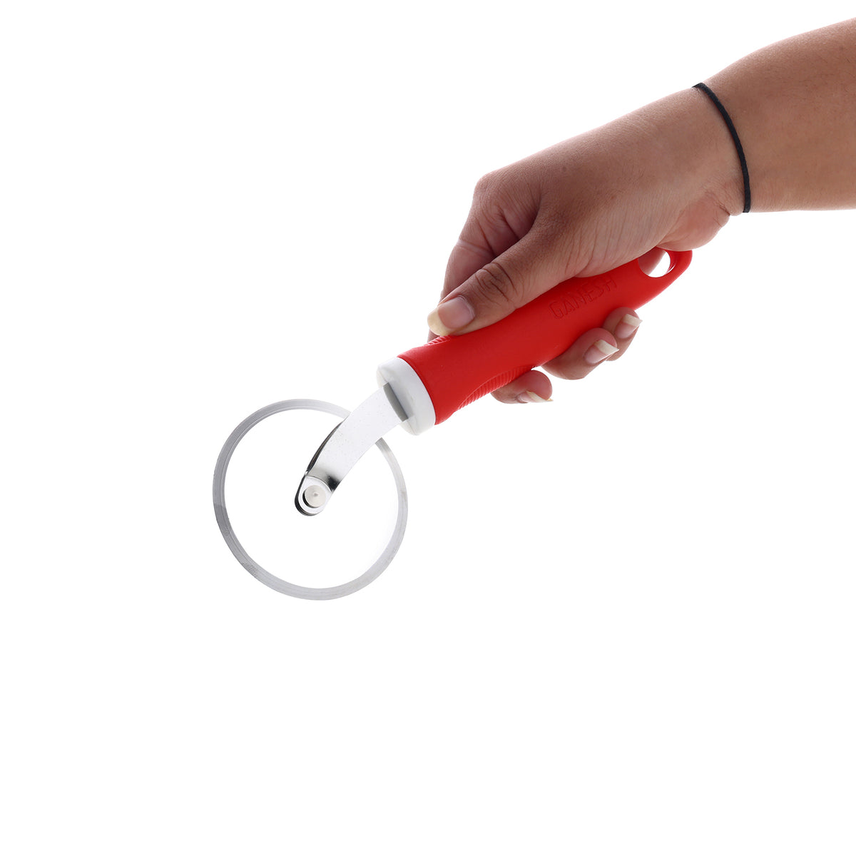 Ganesh  Pizza  Pastry Cutter Wheel Pizza Cutter  (Stainless Steel) strong