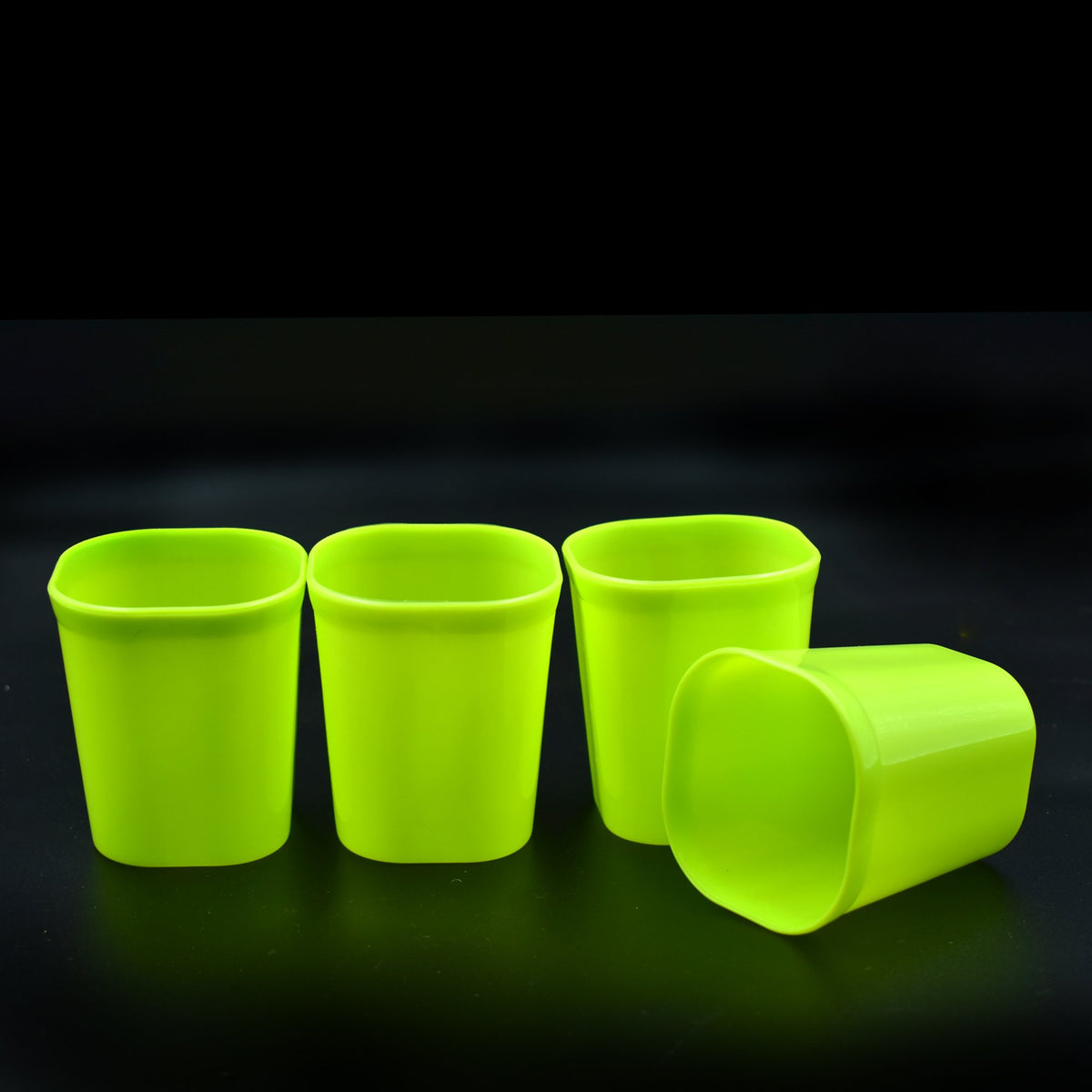 Plastic Drinking Glass Set For Drinking Milk Water Juice (Pack Of 4)