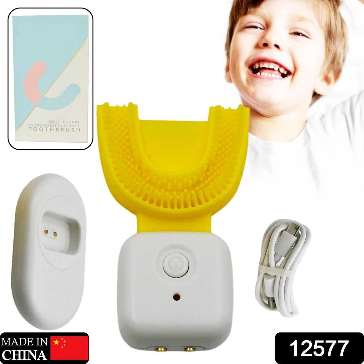Ultrasonic Electric Toothbrush U Shaped Automatic Toothbrushes For Teeth Whitening Rechargeable Waterproof Training Toothbrushes For Kids Childrens (1 Pc)