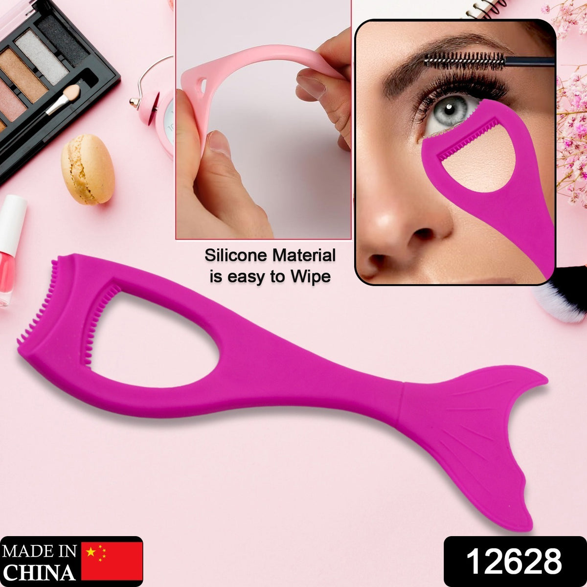 Multifunctional Easy To Clean Curved Silicone Eyeliner Stencils Wing Tips Quick Reusable For Makeup Tool For Beginners Eyelashes Brush Curler Comb Eye Makeup Tool Female Supply (1 Pc)