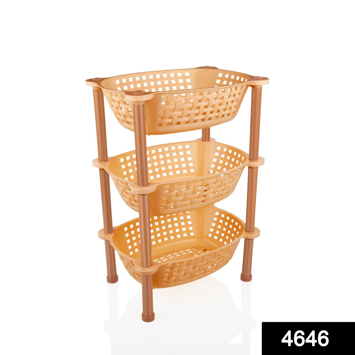 Multipurpose Plastic Storage Rack Organiser - 3 Pcs