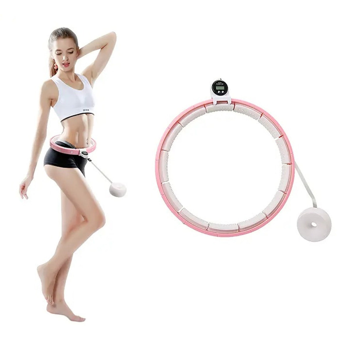 Fitness Adjustable Detachable Fitness Hula Hoop Ring Smart Round Count  Weight Loss Gym Equipment Exercise Smart Hula Hoops