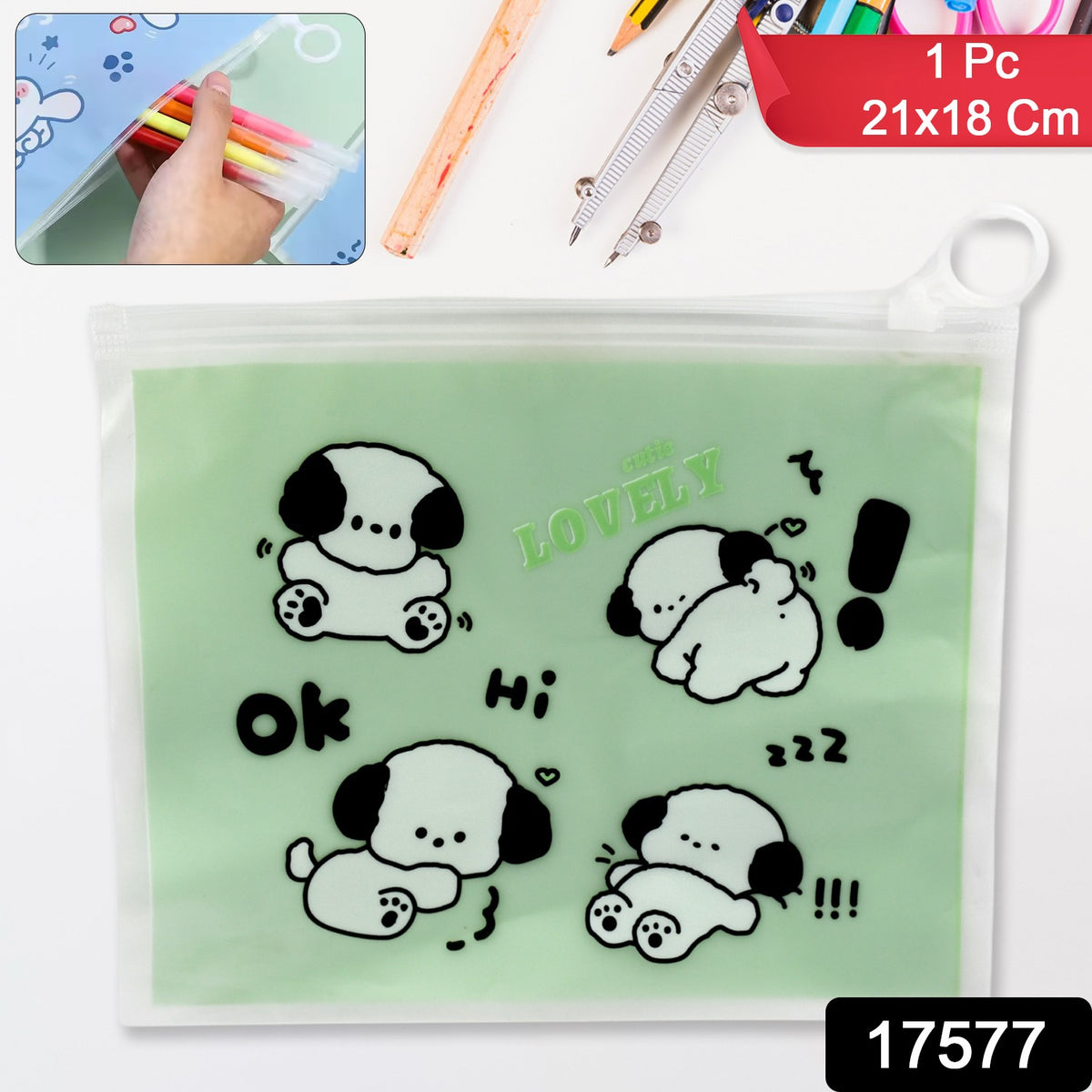Reusable Multipurpose Pouch Pen Pencil Stationary Case Travel Boys  Girls Pouch With Zip For Travel School Stationary (1 Pc)