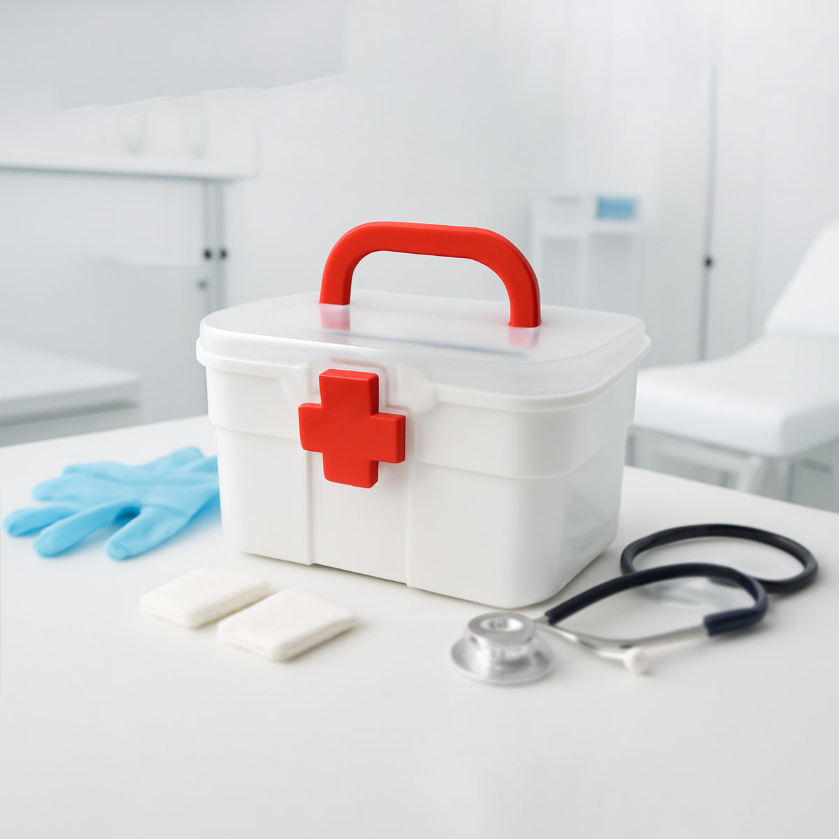 Medical Box 1 Pieceindoor Outdoor Medical Utilitymedicine Storage Boxdetachable Tray Medical Box Multi Purpose Regular Medicine First Aid Box With Handle