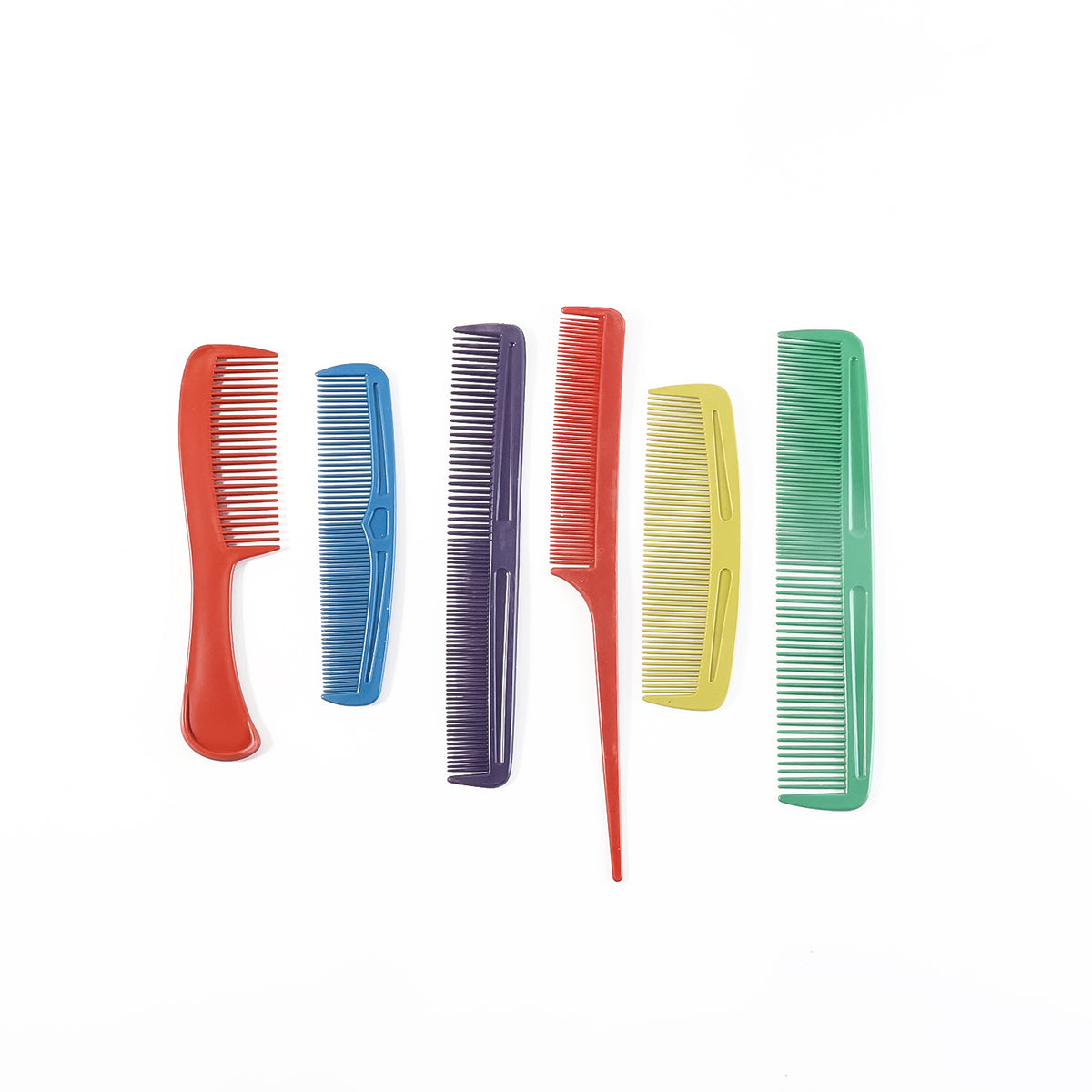 Assorted Styling Hair Comb - (6 Pc  Set)