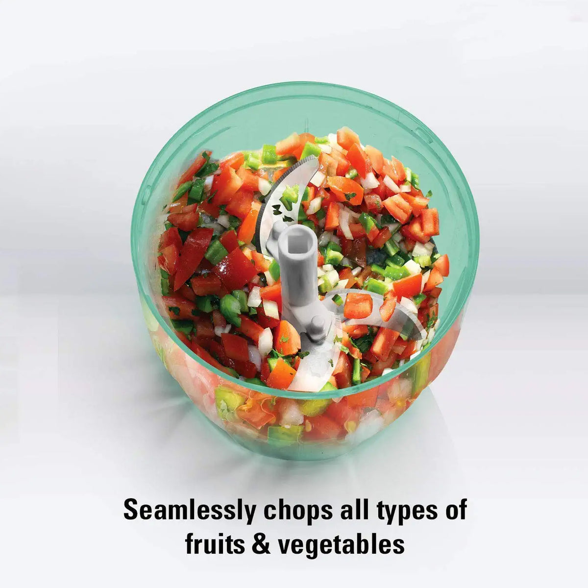 6 Blade 2in1 Manual Food Chopper Compact  Powerful Hand Held Vegetable Chopper (1000ml)
