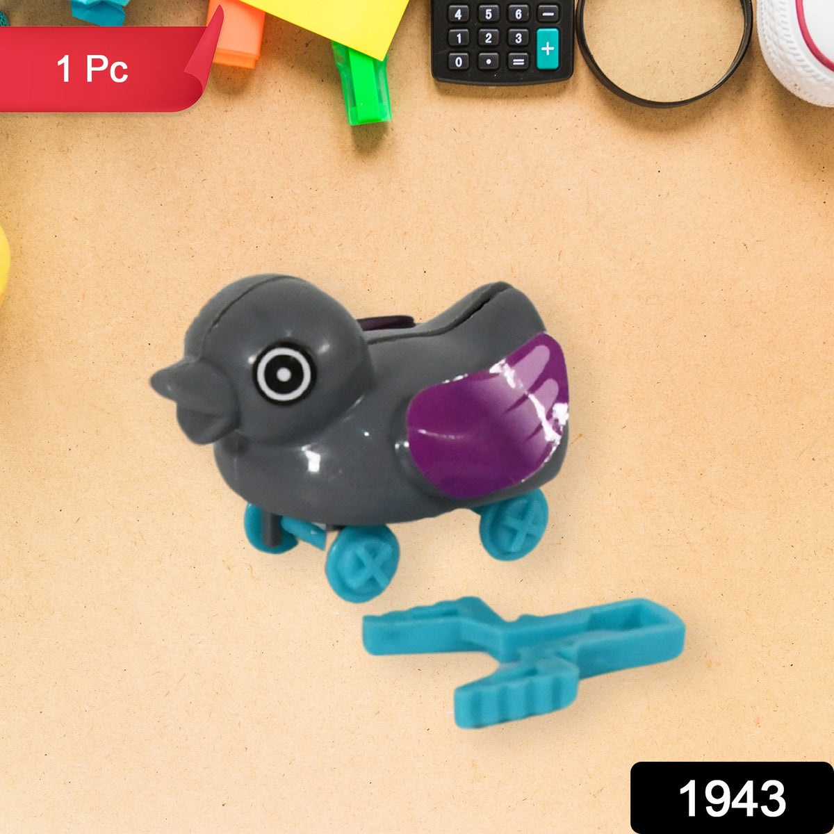 Small Push Back Duck Toy Ejectable Spring Tail Duck Small Diy Duck Toy