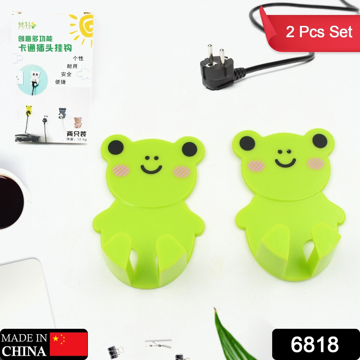 Plastic Adhesive Cable Plug Hook Bathroom Power Plug Socket Holder For  Office Home And Restaurant Use 2 Pc Set