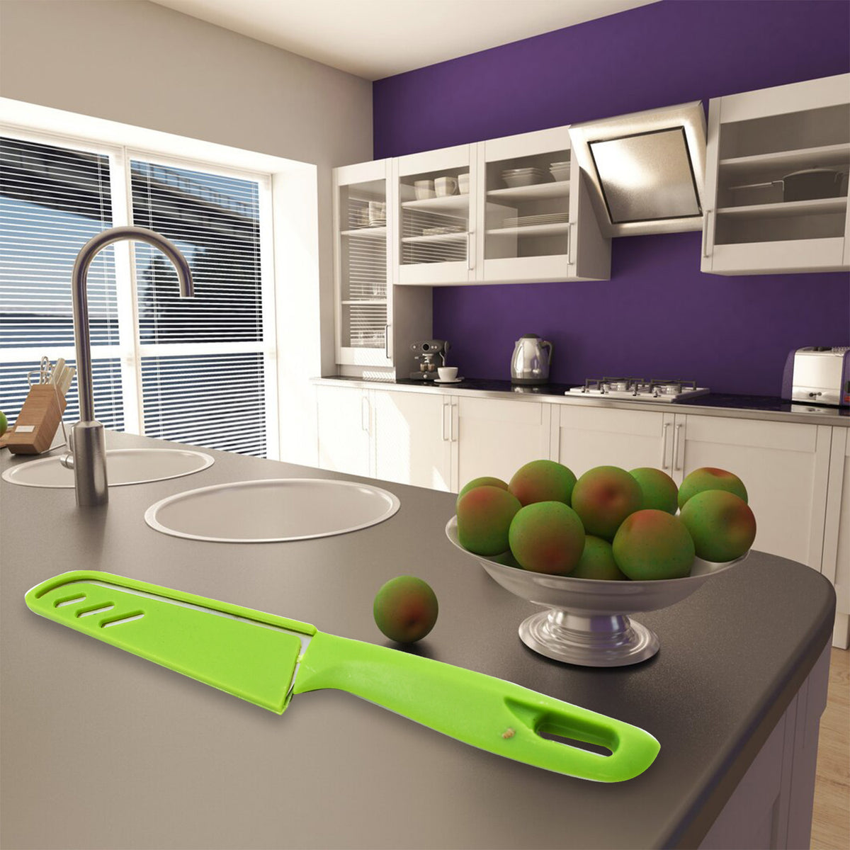 Multifunction Kitchen Tools Stainless Steel And Plastic Kitchen Knife And Scissor Ideal Accessory Set For Kitchen